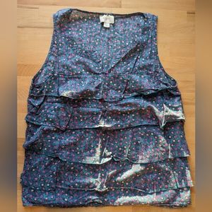 Womens Ann Taylor Loft M Women's Tank Top. Light Blue with Pink and Purple